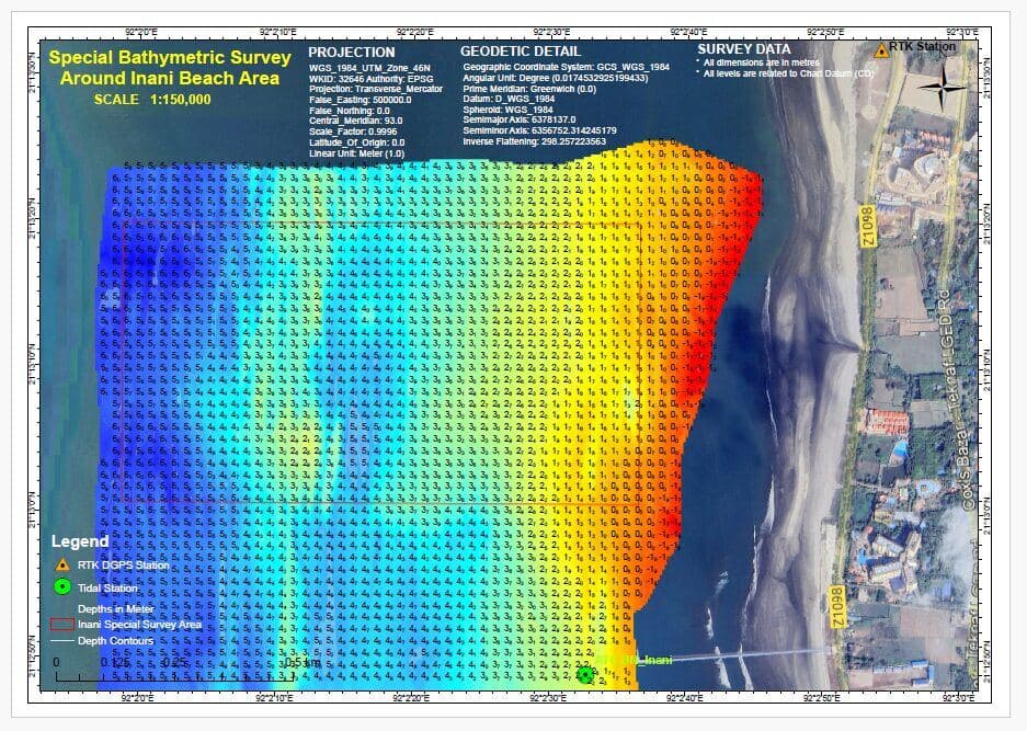 Inani Beach bathymetric survey delivered to Karnafuly Ship Builders